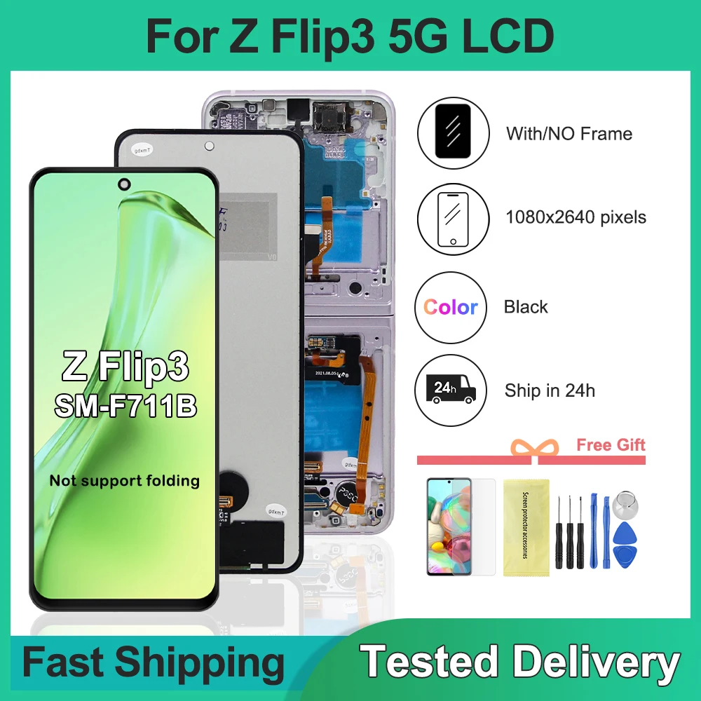 for-samsung-z-flip-3-f926-f9260-tft-quality-lcd-display-touch-screen-with-frame-digitizer-assembly-compatible-with-z-flip3