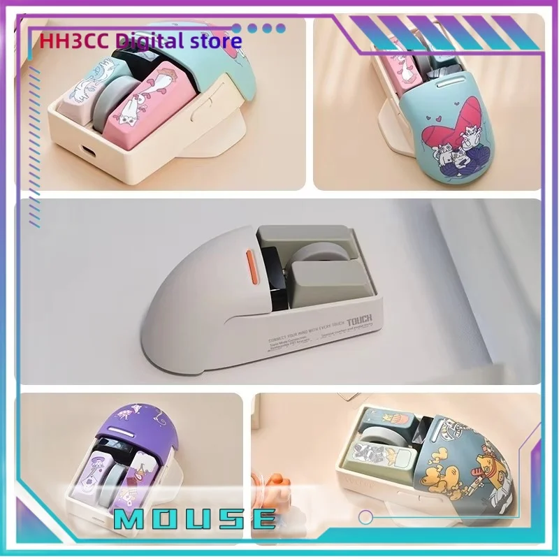 Diy Creative Tablet Ipad Wireless Office Photoelectricity Mouse 6-Button 4000dpi Three Mode Connection Tablet Laptop Office Game