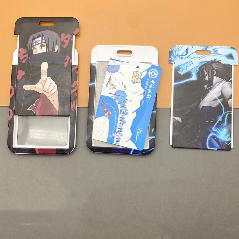 Anime Naruto Lanyard Card Holder Case Necklace Keychains Accessories Credit Bank ID Bus Cover Card Set Sleeves Children Toy gift