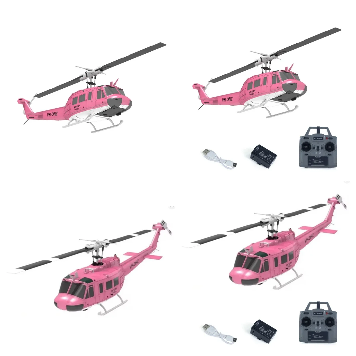 1/48 ใหม่ RC จําลอง C032 UH-1 เฮลิคอปเตอร์รีโมทคอนโทรลไฟฟ้าย้อนกลับเที่ยวบิน Stunt เครื่องบิน 6 แกน Gyroscop ของเล่นผู้ใหญ่