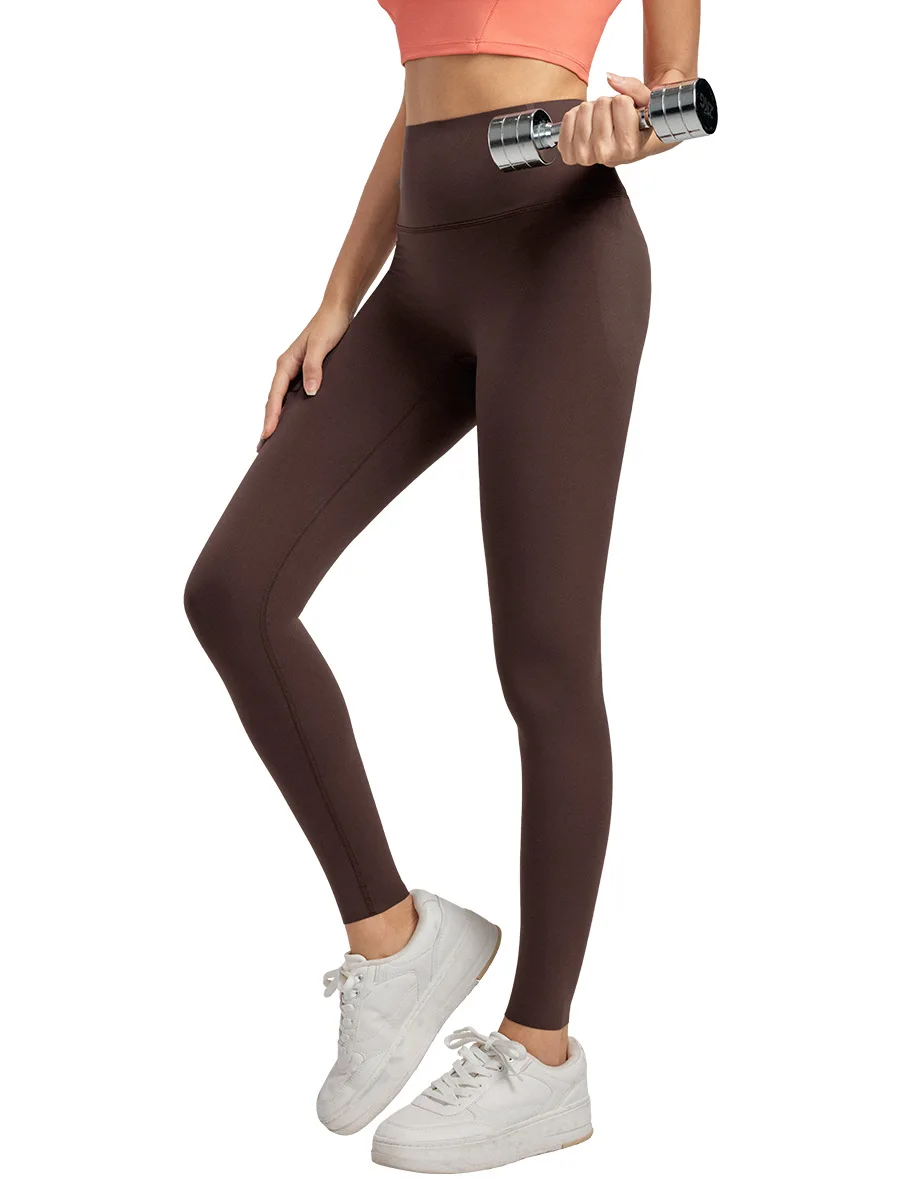 Pantalones de yoga Leggings deportivos compuestos de cintura alta para mujer Pantalones de fitness ajustables antibacterianos Negro Marrón Gris