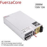 2000W 150V High Power SMPS  0-5V Analog Signal PLC Control PWM 0-150V Adjustable 110V220V AC to DC LED drive motor Battery Solar