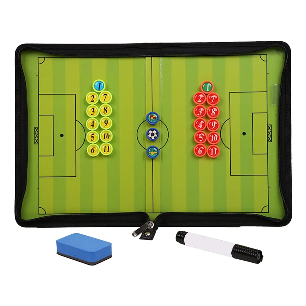 Coach Board Magnetic Zipper Football TacticalBoard Coachs Tacticals Board Foldable Strategy Board With Pen Clipboard Hot