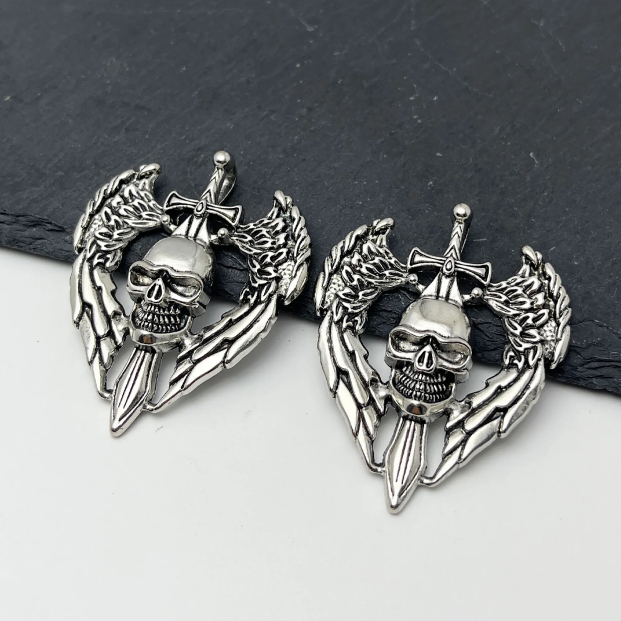 10 pendentifs anges rétro pour colliers DIY, accessoires de fabrication style punk européen et hip-hop
