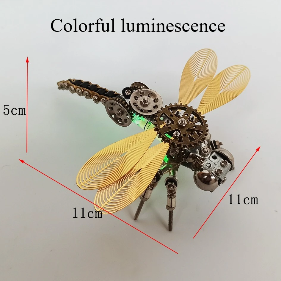 3D Metal Handmade Assembly Model DIY Mechanical Precision Insect Dragonfly Spider Mantis High Difficulty Birthday Gift