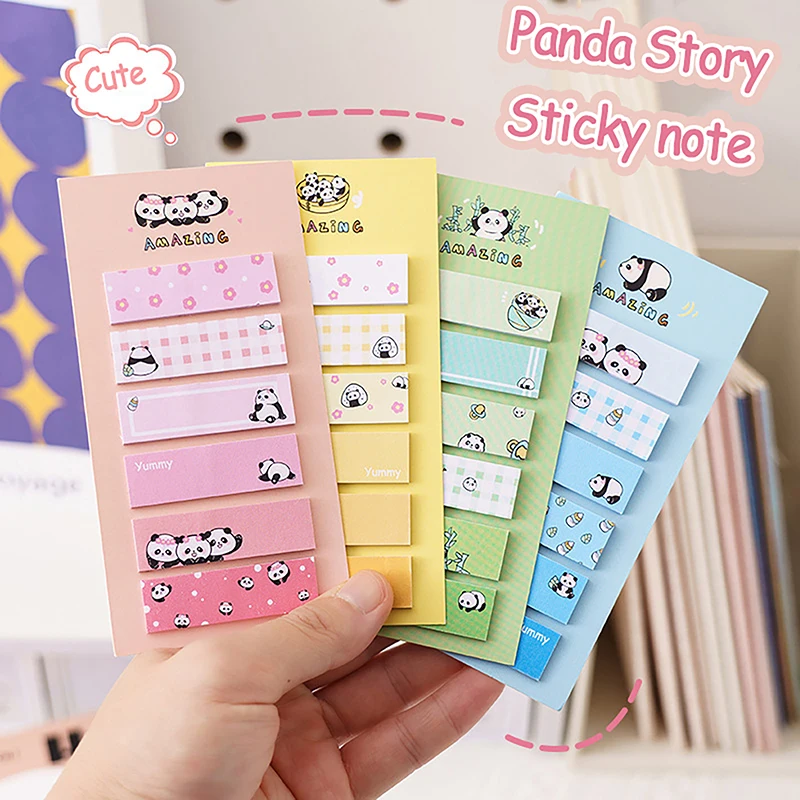 Kawaii Cartoon Panda Sticky Notes Bookmark To Do List Planner Sticker N Times Memo Pad Note Pads Stationery Gift Prizes