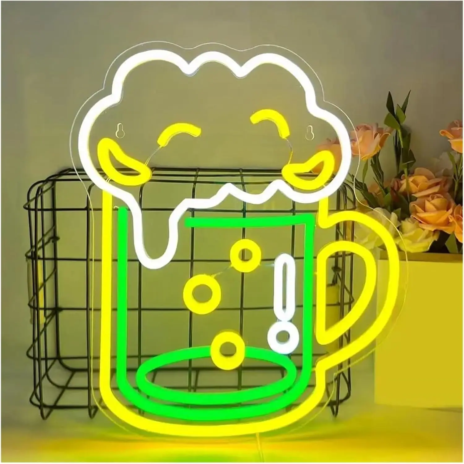 ビールジョッキネオンサインusb調光式バーデコレーションledライト、ナイトクラブ、パブ、ホームパーティー、男性用洞窟、壁飾り、楽しいビールナイトライトギフト