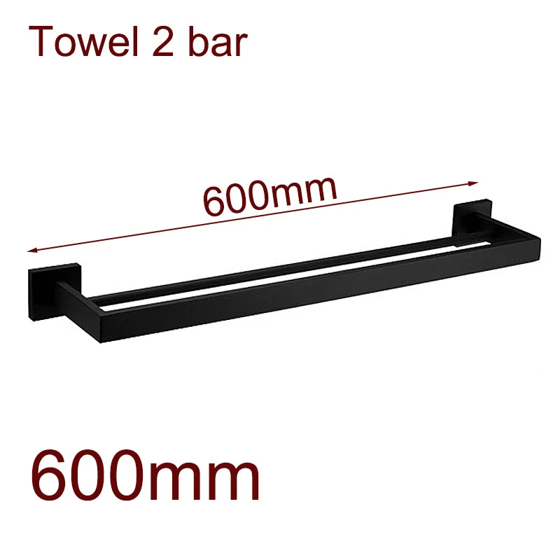Sekova Zwart 304 Rvs Handdoekenrek Toiletborstel Papier Houder Zeepdispenser Handdoek Bar Haak Badkamer Hardware