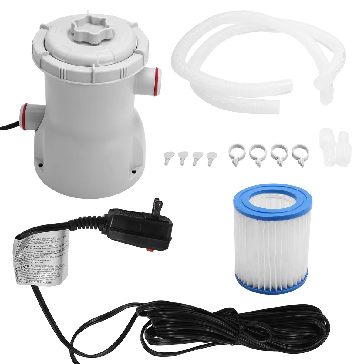 Pool Filter Pump, 330 GPH Paddling Electric Pool Filters Small Pool Filter Pump(US Plug)