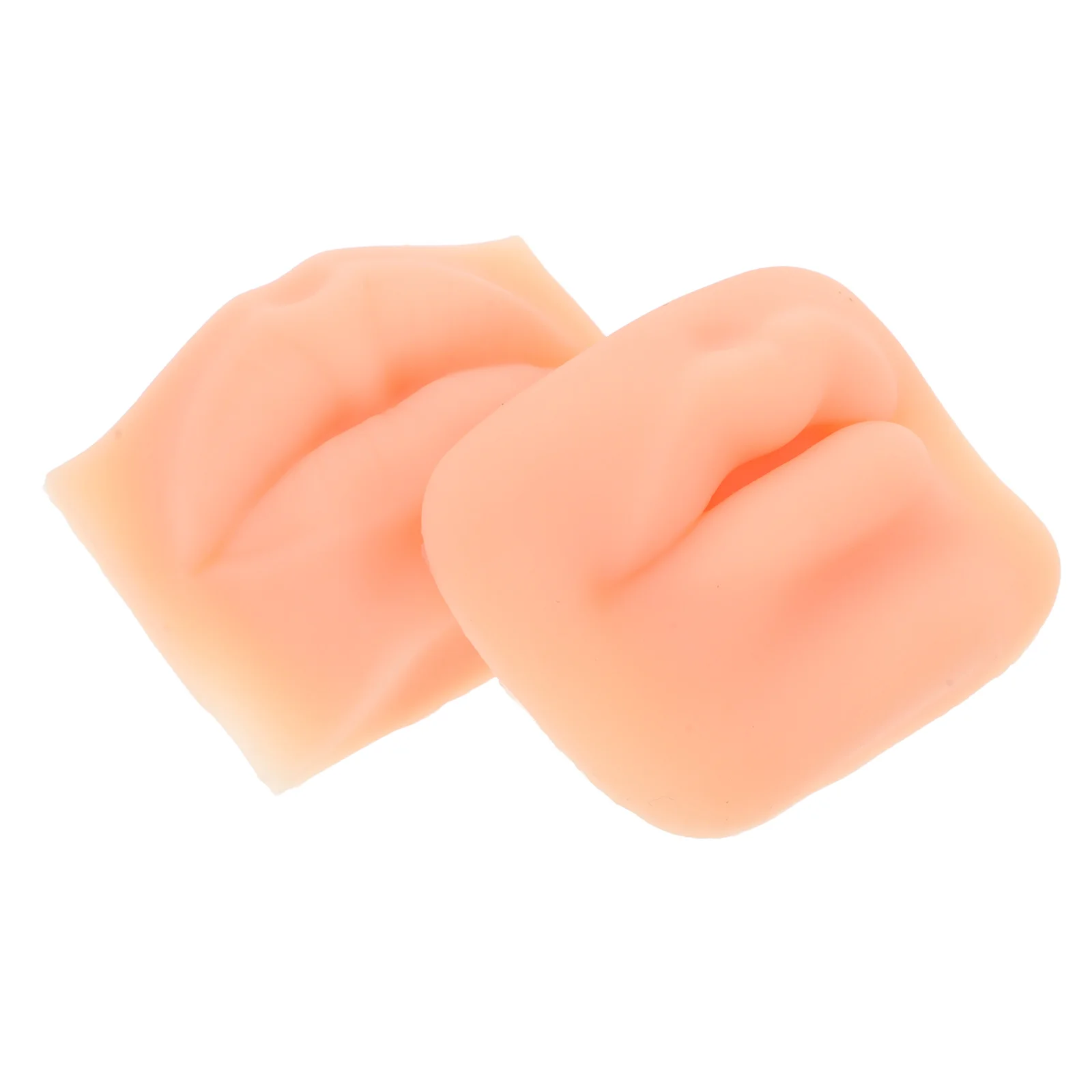 

2Pcs 5D Silicone Lips Mold Realistic Practice Skin Square Round Shapes Tattooing Fake Lips Makeup Silicone Mold Training