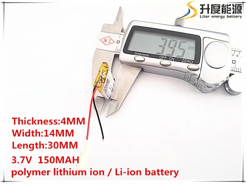 1pcs [SD] 3.7V,150mAH,[401430] Polymer lithium ion / Li-ion battery for TOY,POWER BANK,GPS,mp3,mp4,cell phone,speaker