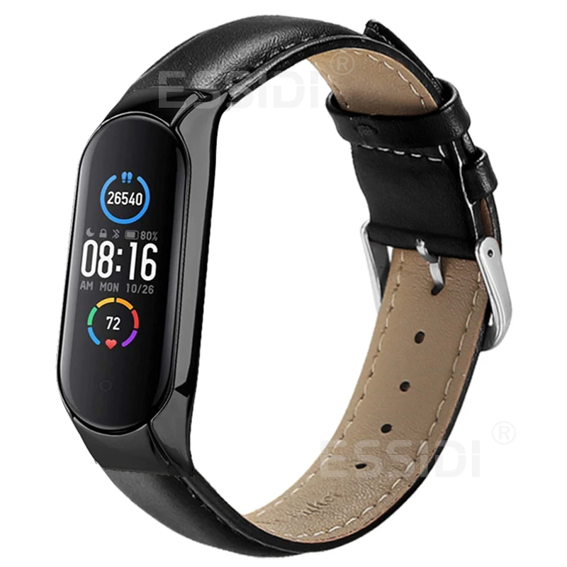 Essidi Mới Da Vòng Tay Ban Nhạc Cho Xiaomi Mi Band 6 5 4 3 Nam Nữ Đồng Hồ Correa Cho mi Band 3 4 5 6 Thay Thế