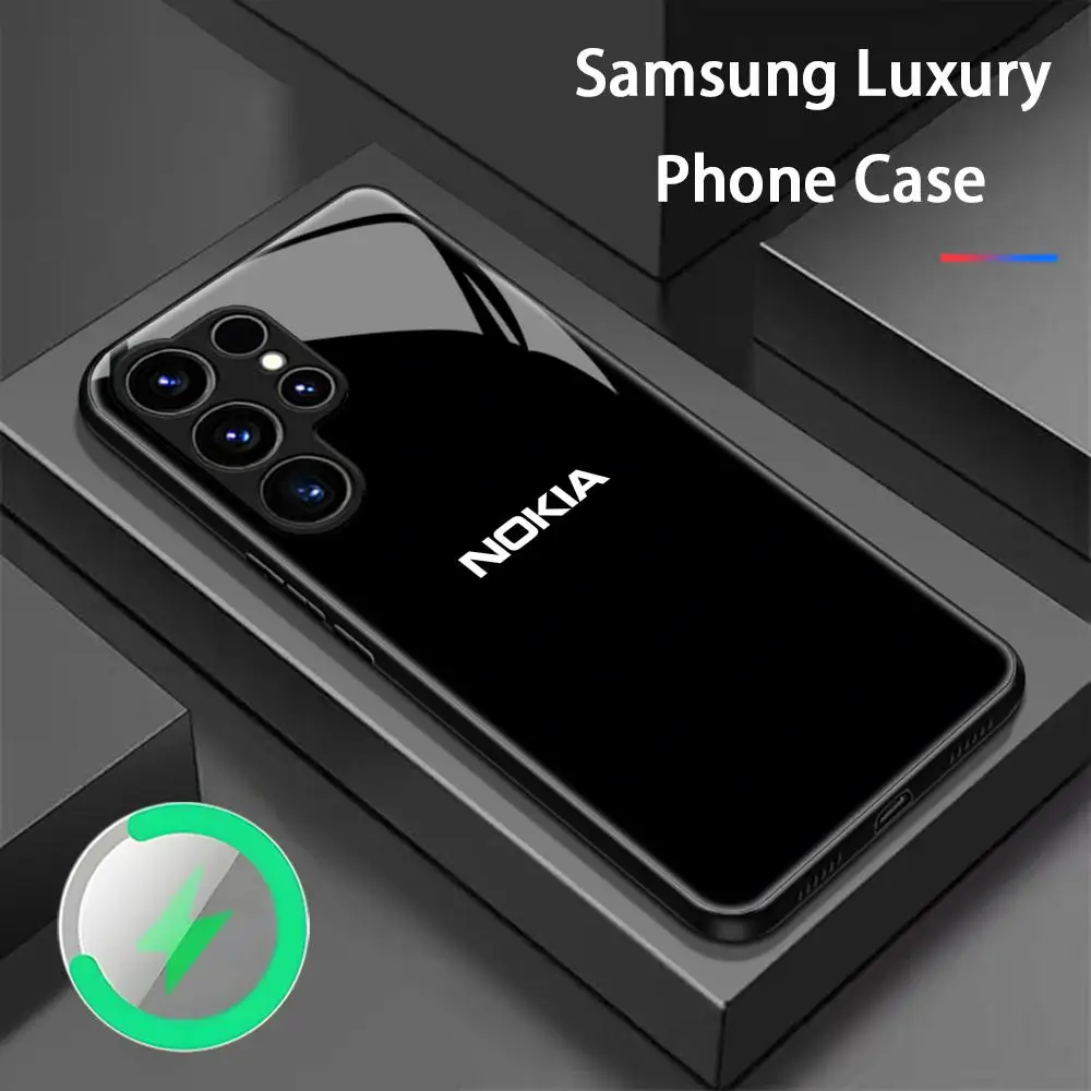 Cool N-Nokiaes-s Brand Phone Case For Samsung S26 S25 S24 S23 S22 S21 S20 Plus Ultra Glass Magnetic Case view 2