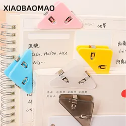 10 PCS/Set PET Color Triangle Book Paper Corner Clip Binder Clips for Desk Storage Shelf Office Desktop Organizer Organization