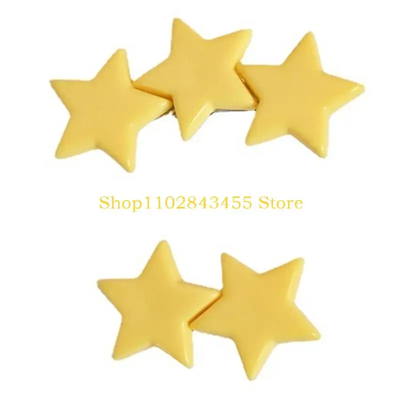 49MC Yellow Star Hair Clip for Girls Star Bobby Pin Star Hairpin Kid Star Barrettes