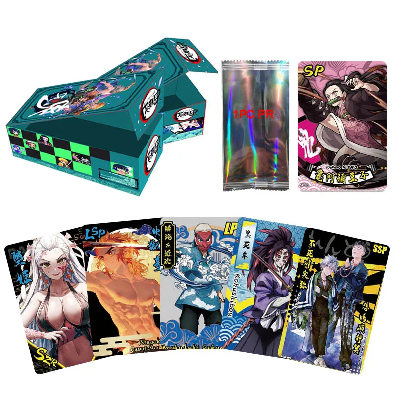 Demon Slayer Cards Booster Box LSR SSR Rare Card Kimetsu No Yaiba Board Games Anime Trading Cards Christma Gift