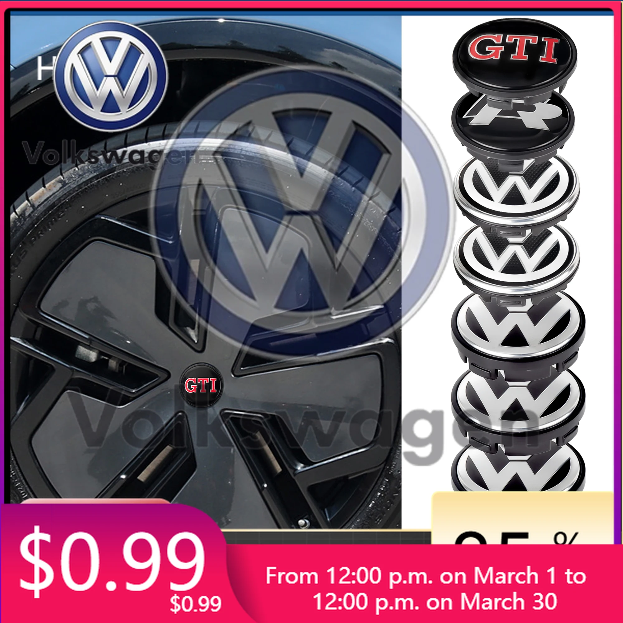 

Car Tools For VOLKSWAGEN For Volkswagen VW R GTI Golf Polo Passat CC Tiguan Jetta 56mm 65mm 66mm Car Original Hubcap Styling W