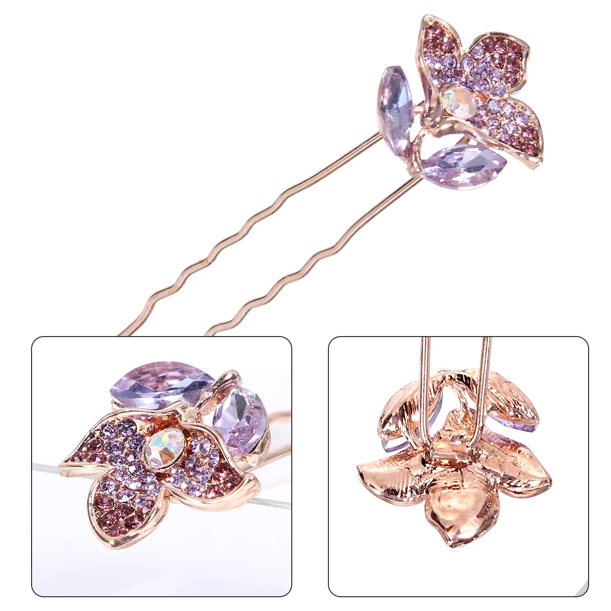 

4 Pcs Diamond Hairpin Accessories Party U Bridal Wedding Jewelry for Headpiece Clips Hairpins Women Bride
