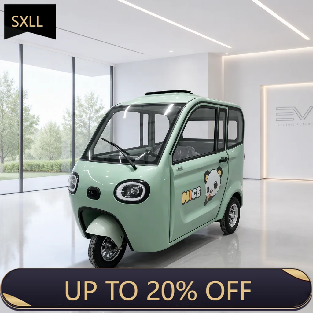 SXLL new energy passenger tricycle 800W motor low speed electric vehicle city transport vehicle