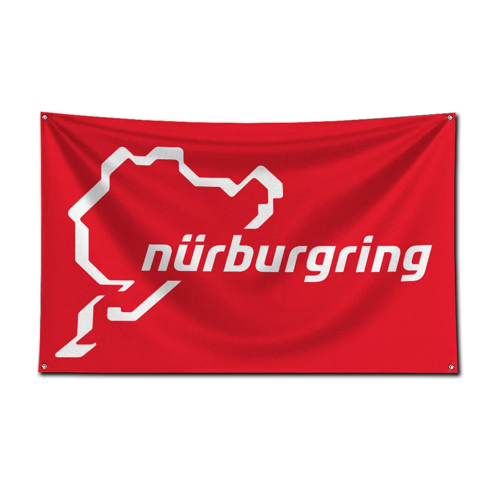 3x5 Ft N-Nurburgrings Flag Polyester Digital Printing Banner for Garage Wall Art Out Door Decoration With Brass Grommets