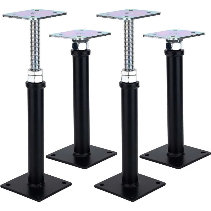 

4Pack Adjustable Floor Jack Post for Home Use 9.513.5 Inch Height Range HeavyDuty Screw Jack Lift Supports for Foundation Level