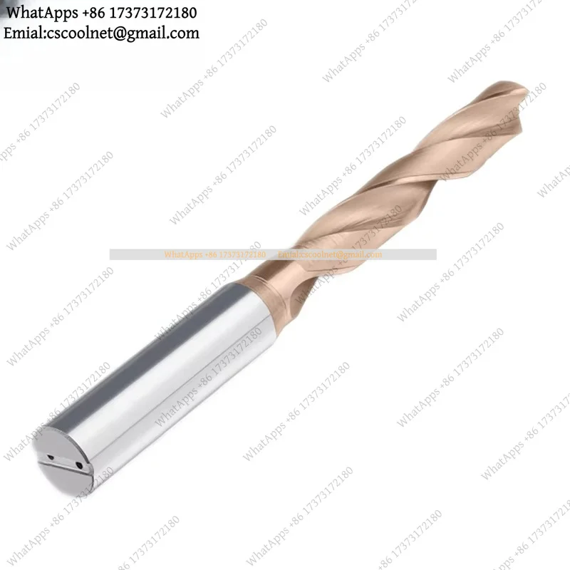 3D Carbide Bits D4-D16 Shank Diameter External Internal Cooling Coated CNC Metal Hole Drill Tool Accessories