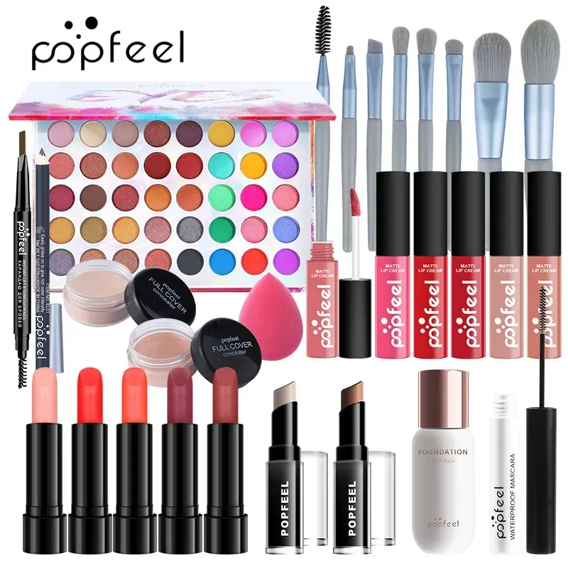 Best-Selling Popfeel Makeup Kit Full Set All In One Eyeshadow Eyeliner Powder Lip Concealer Luxe Sets Gifts for Women Cosmetics