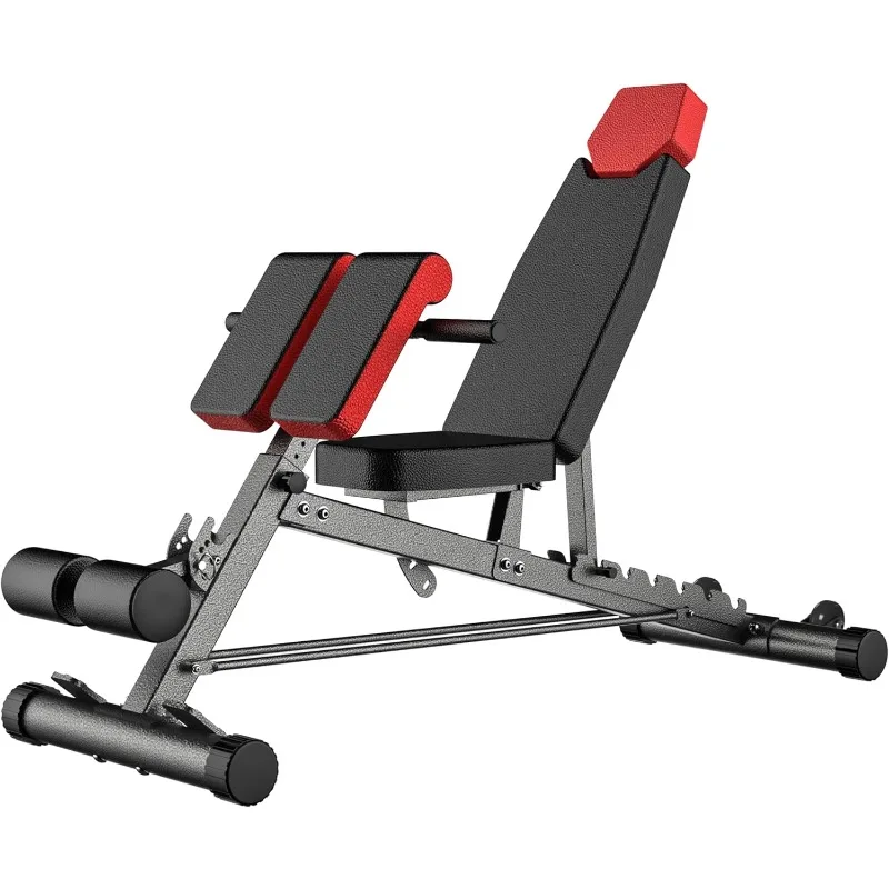 home. Multi-Functional FID Weight Bench for Full All-in-One Body, Adjustable Ab Sit up Bench, Incline Decline Bench, Flat Bench