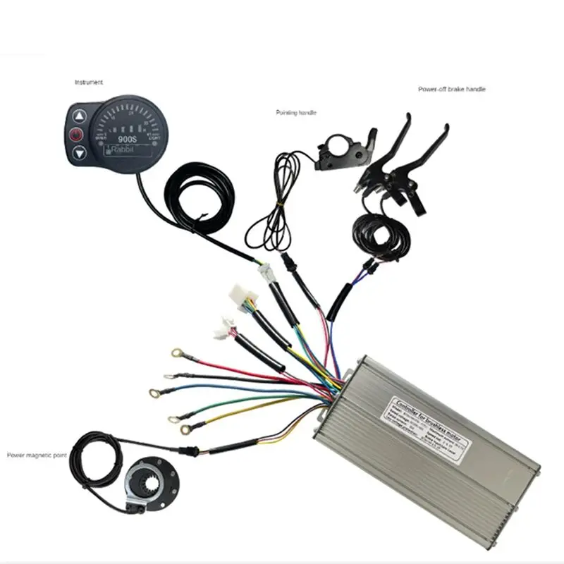 AB31 36V 48V 1000W Electric Bicycle 30A Sine Wave Common Head Controller with LED900S Display Electric Bike Light Display
