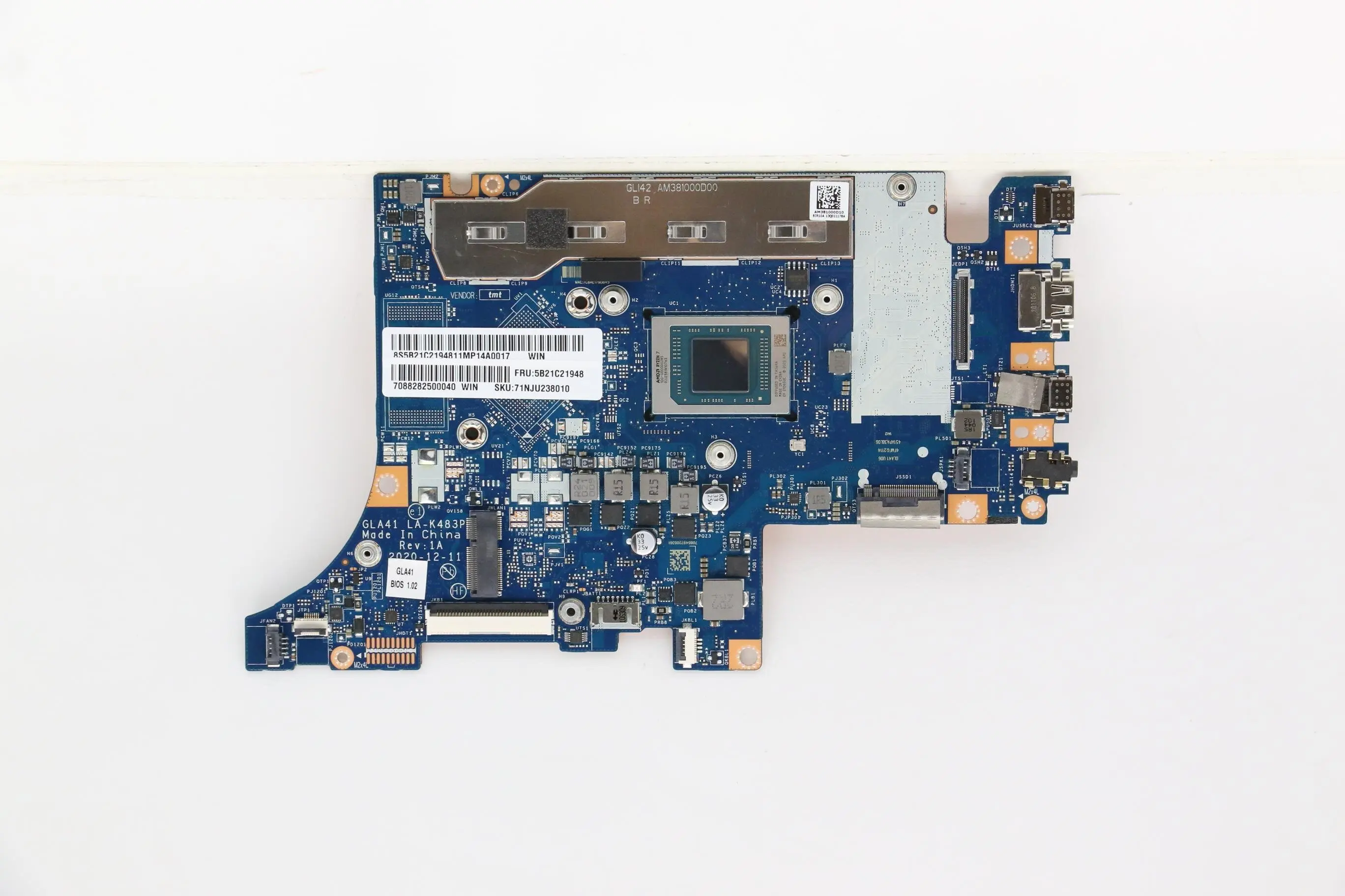 New ideapad 5 Pro-14ACN6 Laptop motherboard Model Multiple SN LA-K483P FRU 5B21C21948 CPU R55600U R75800U UMA GPU DRAM 8G 16G