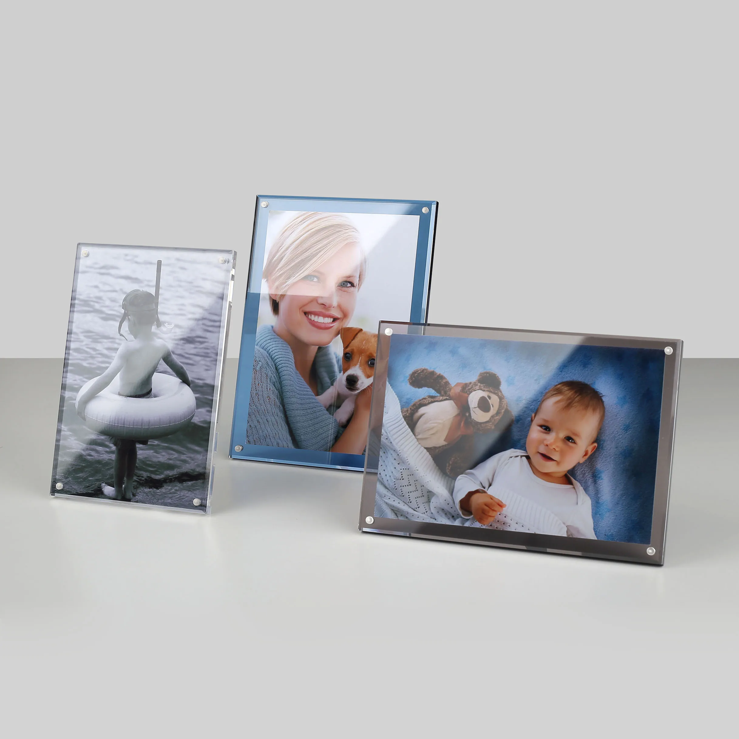 Photo Picture Changable Acrylic Magnetic Photo Frame Tabletop Picture Frame Poster Display Certificates Display Gift 4x6''