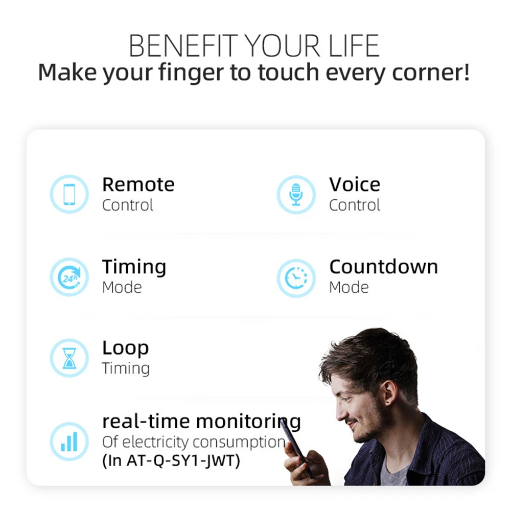 1p suporte casa controle de voz smartlife app temporizador módulo 63a acessórios para casa wifi interruptor disjuntor inteligente