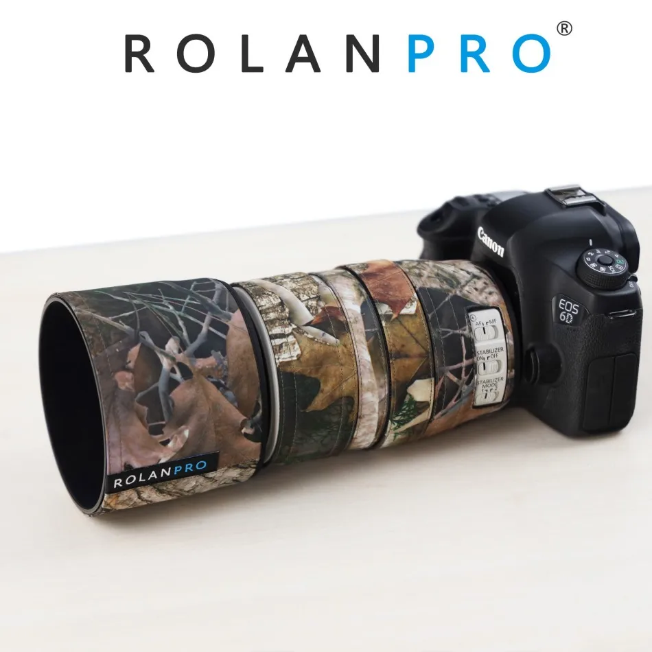 

Водонепроницаемый камуфляжный чехол-дождевик ROLANPRO для объектива Canon EF 70-300mm f4-5.6L IS USM, чехол-футляр для объектива