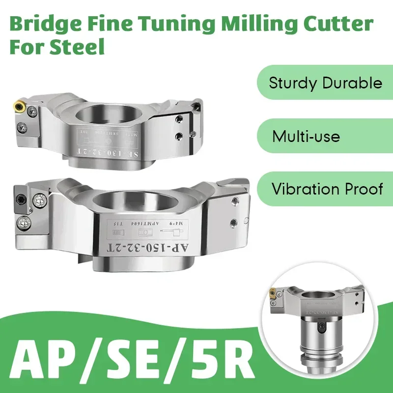 CNC Bridge Type Adjustable Face Mill 45°90° SE AP 5R Fit APMT1604 RPMW1003 SEHT1204 Adjustable Milling Head