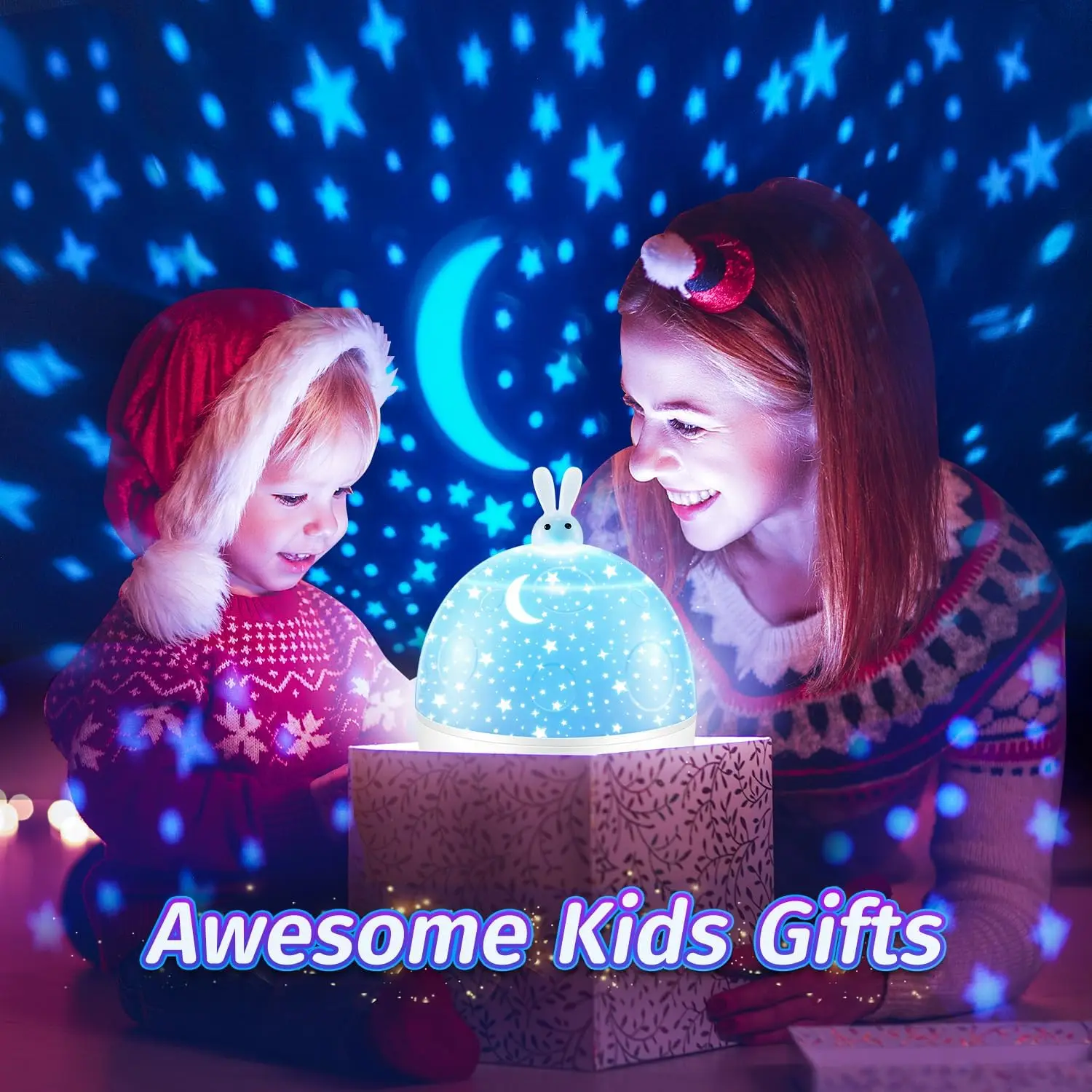 Kids Night Light Projector 105 Lighting+15 Films Projector Night Light for Kids, Bluetooth Speaker+Remote Night Light Projector