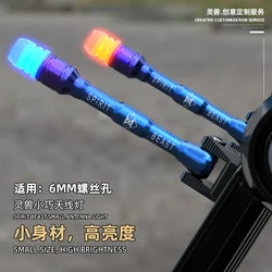 L2 Universal Motorcycle License Plate LED Decorative Lights CNC Aluminum Luminous and Waterproof Decorative Antenna