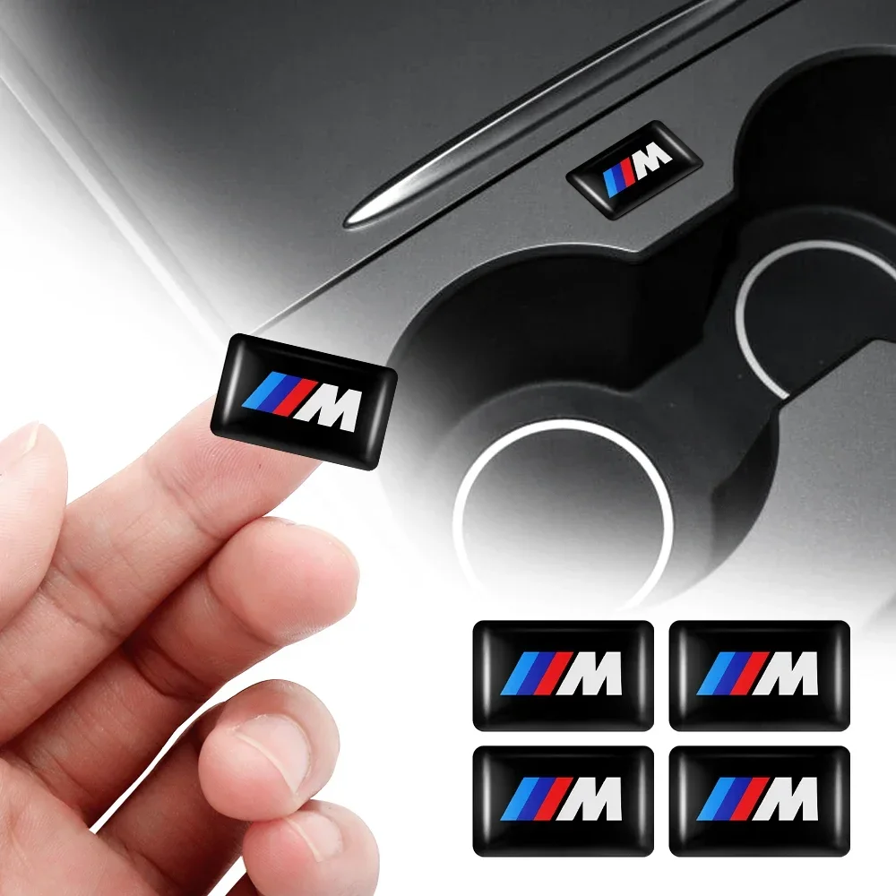 5/10pcs 3D Car Styling Stickers Steering Wheel Audio Dashboard Modification Accessories For Bmw M1 M E46 E90 E60 F07 F10 F30