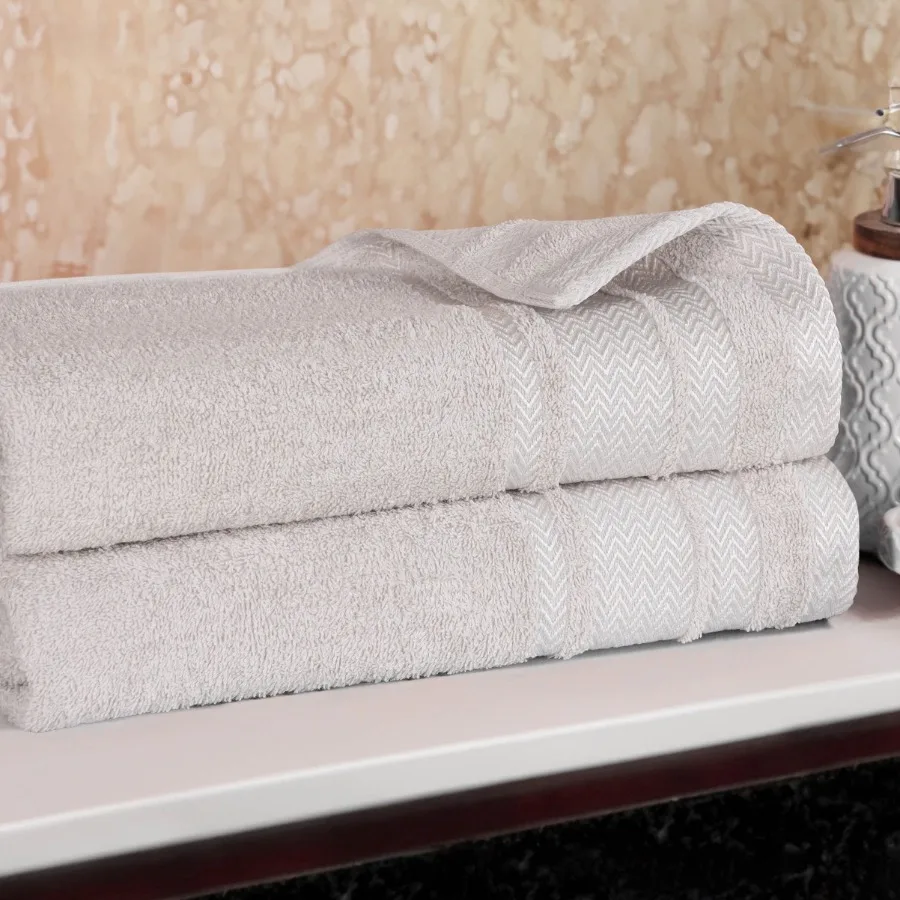 

Набор из 2-х мягких хлопковых плюшевых банных полотенец Hays Platinum