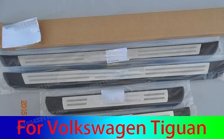 Stainless Steel Side Door Entry Guards External Scuff Plate Door Sills For Volkswagen VW Tiguan 2009 2010 2011 2012 2013 2014