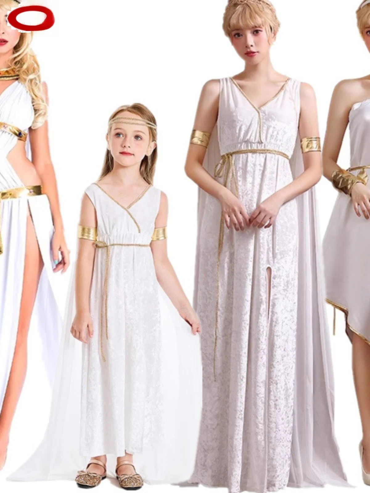 

loween Adult Godd Long Dr Parent-Child Arab Costume Indian Chief Attire Ethnic Stage Performance Women's Faion