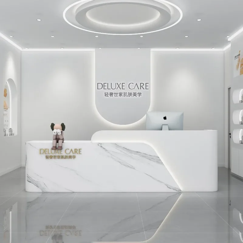 

Стоячий аппарат для парикмахерской, стойка регистрации, аксессуары для конференций, роскошная простая стойка регистрации, современная мебель для магазина Mostrador