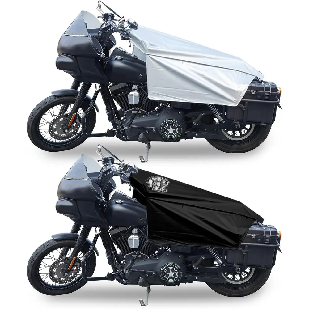 

Universal Motorcycle Seat Cover, Lightweight Outdoor Sun Shade, All-Season Protection, 2 Pack