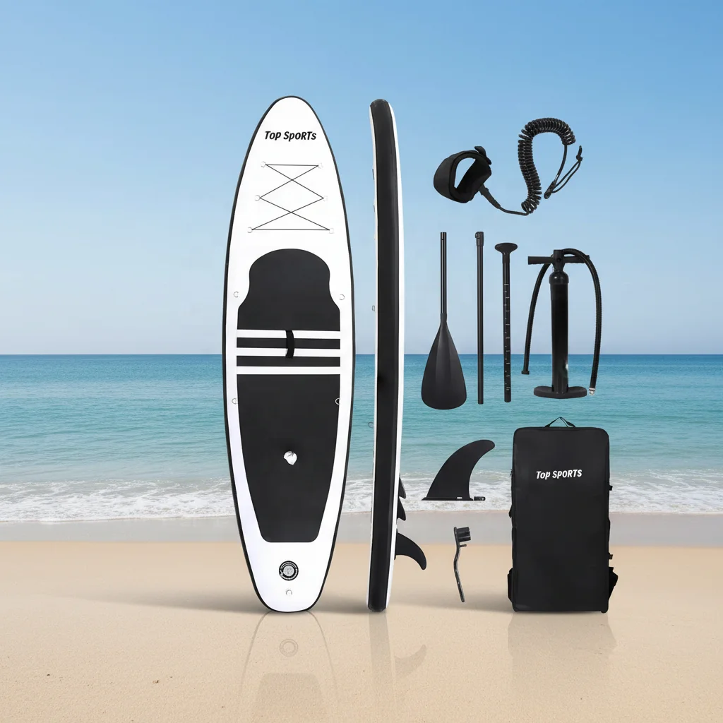 Tabla de paddle surf inflable con núcleo Drop Stitch, inflable para todos los niveles de habilidad, con aleta de remo, nuevo diseño.