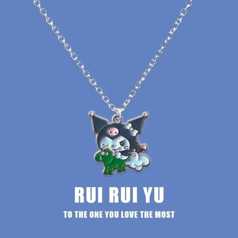 Sanrio Hello Kitty collier figurines d'anime Kuromi cannelle dessin animé alliage collier Anime marchandise décoration cadeau d'anniversaire