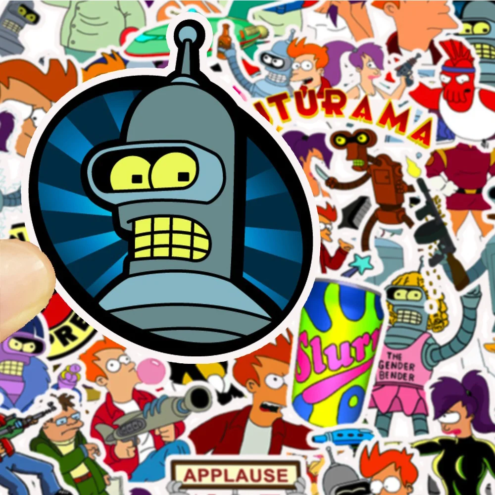 10/30/50PCS Cartoon Animations Fly Out a Futurama Stickers Decals Graffiti Luggage Laptop Car Waterproof Cool Kids Sticker Toys