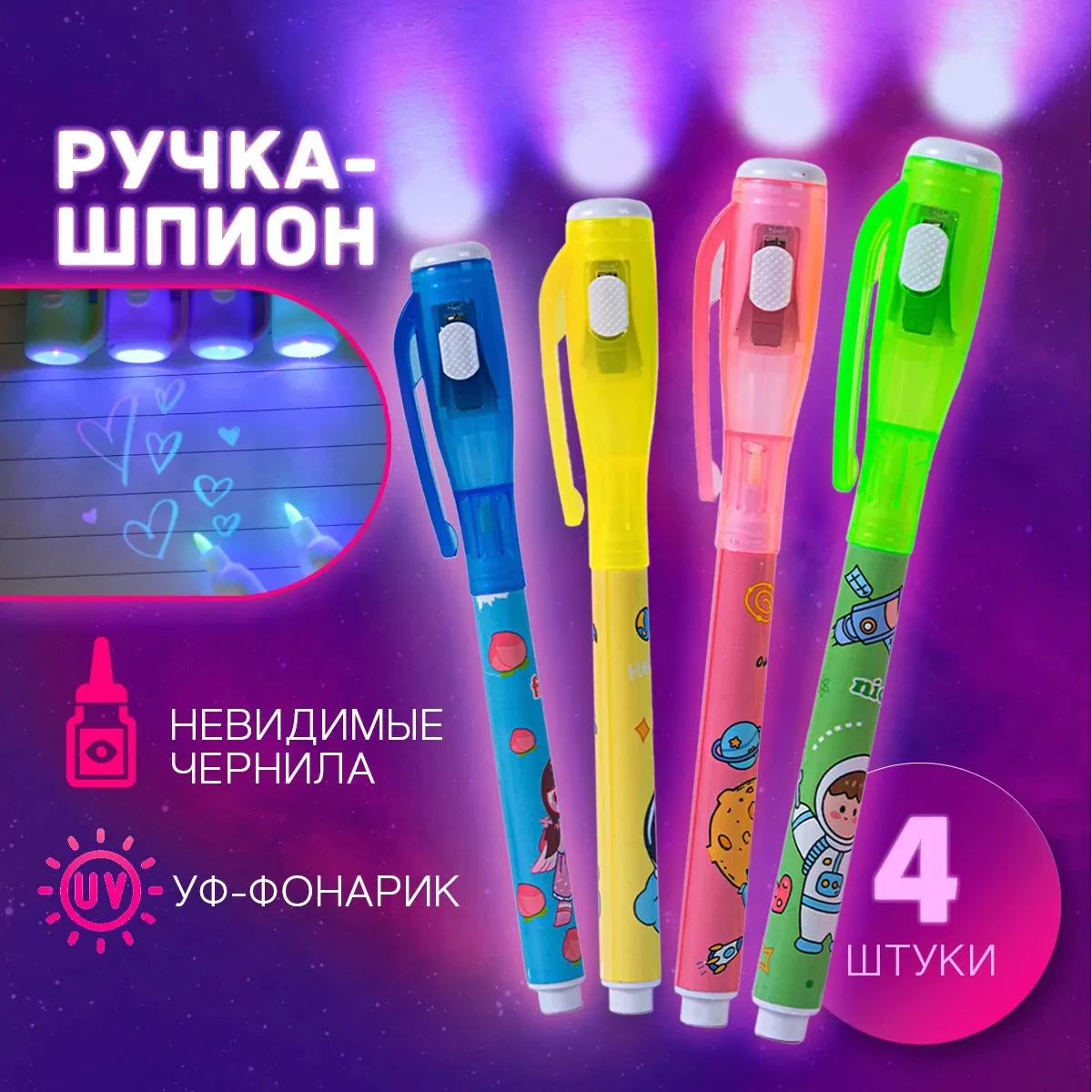 

Luminous Light Pen Magic Invisible Highlighter Pen With Uv Light Painting Markers Invisible Ink Fluorescence Learning Child Toy
