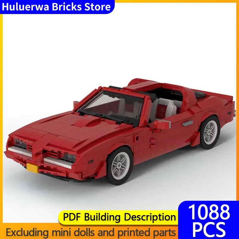 City Car Model MOC Building Bricks 8-Cylinder Super Fast Sports Car Modular Technology Gifts Holiday Assemble Children Toys Suit