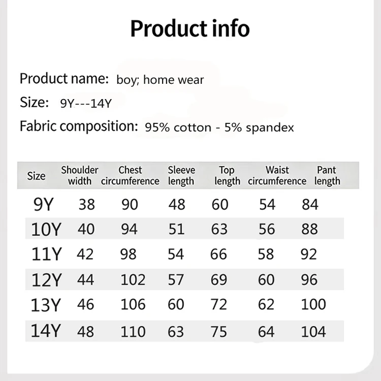 2-teiliges Set Jungen-Loungewear aus reiner Baumwolle, Frühlings- und Herbst-Pyjama für Jungen, bequeme, lockere Passform, lange Ärmel und lange Hose. – Detail 11