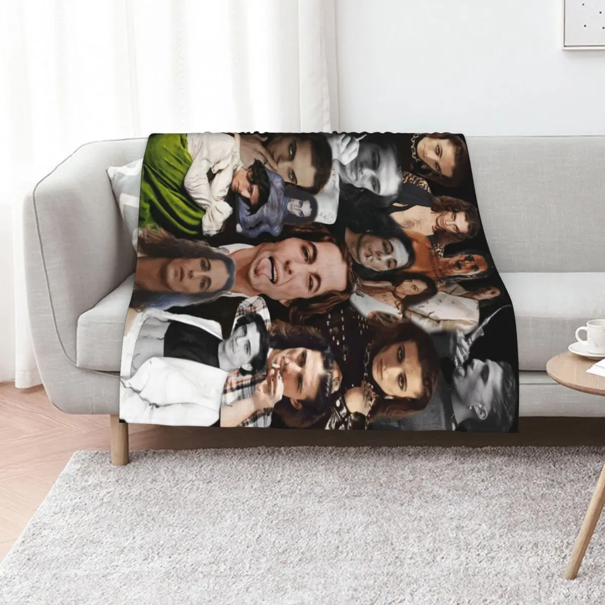 Damiano David Editing Throw Blanket Beautifuls Fashion Sofas Summer Beddings Soft Nap Flannels Blankets