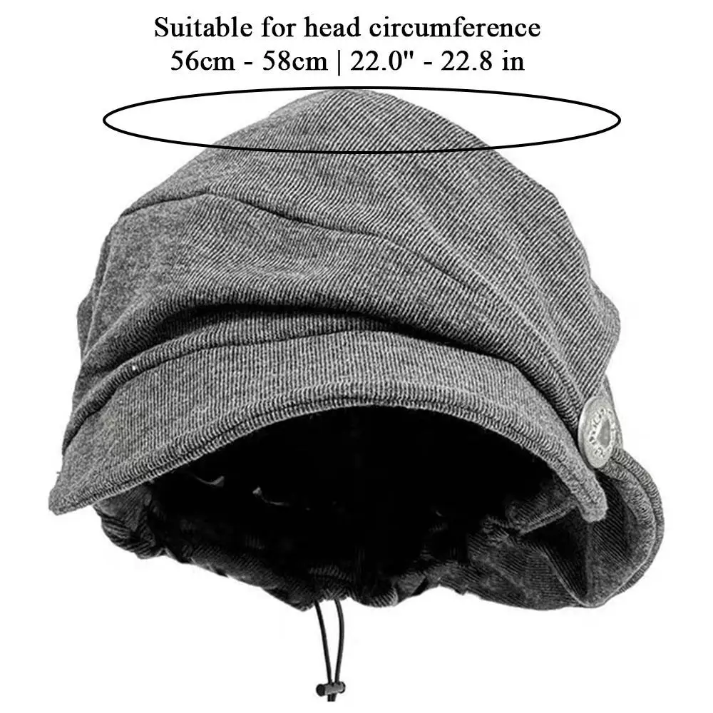 Boina de nube, gorras de pintor, sombrero de mujer, sombreros octogonales, sombrero de pintor plisado, adelgazamiento facial, tamaño de cabeza grande, gorra de moda de estilo japonés